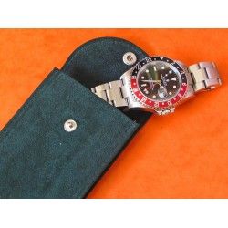 Etui pochette ecrin Suédine Rolex Velours vert