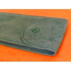 Etui pochette ecrin Suédine Velours vert rangement montres de luxe