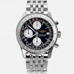 Breitling authentique Cadran bleu Occasion Montres Old navitimer Chronograph 42mm ref D13022