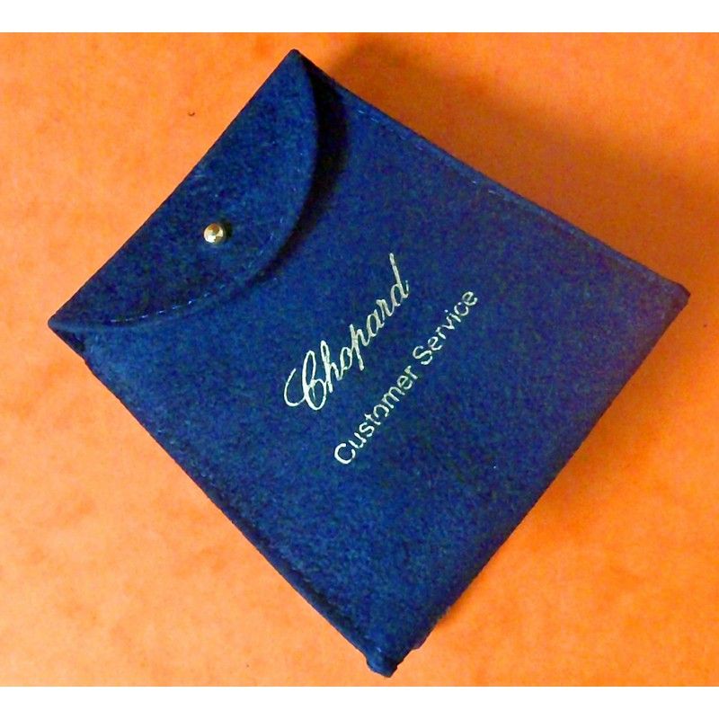 Etui pochette écrin Luxe Suédine CHOPARD Velours Bleu foncé