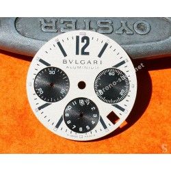 Bulgari Cadran argent bitons montres Accessoires Diagono Aluminium AC38TAVD SLN