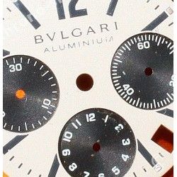 Bulgari Cadran argent bitons montres Accessoires Diagono Aluminium AC38TAVD SLN