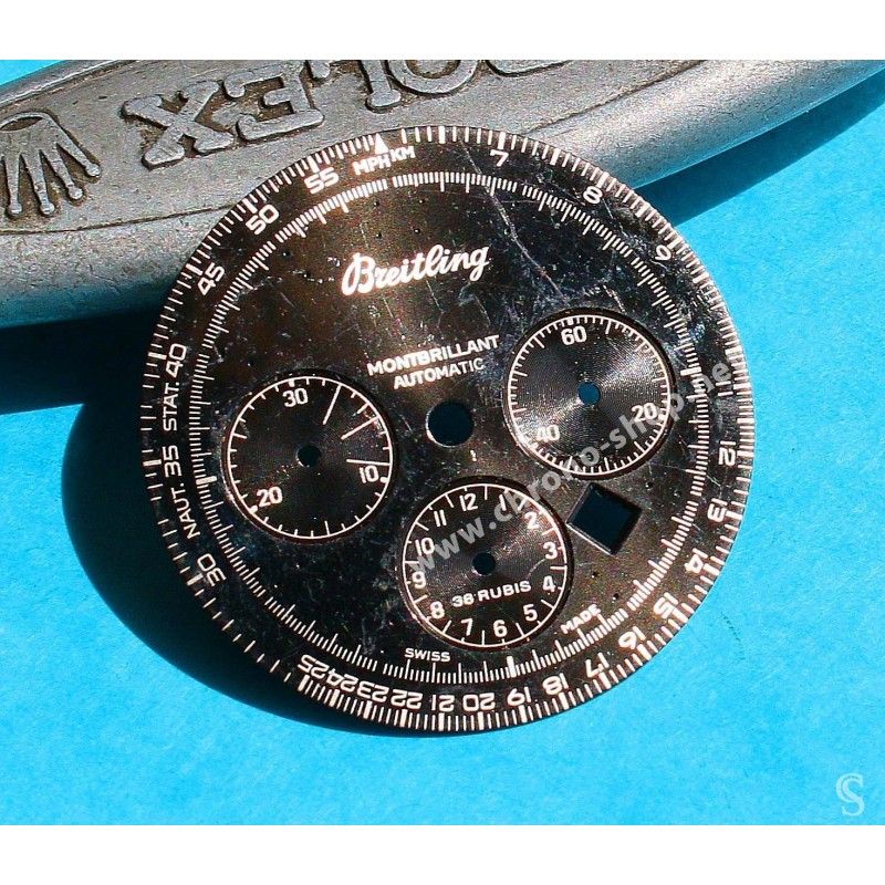 BREITLING CADRAN MONTRE MONTBRILLANT CHRONOMETRE AUTOMATIQUE COULEUR NOIR Ø29mm