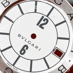 BULGARI Men's Bvlgari Solotempo SS Black Silver Dial Wristwatch part for sale Ø30mm