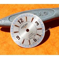 VULCAIN Rare preowned Cricket Dual Time GMT Silver watch Dial Ref. 100105.019L