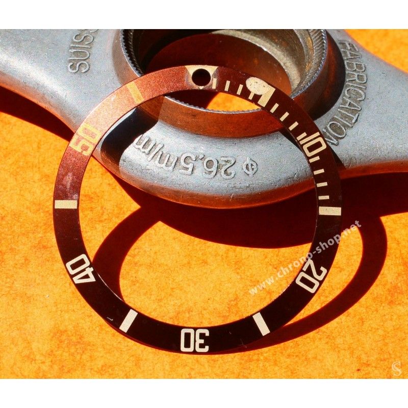 Rolex Chocolate color Submariner date 16800, 168000, 16610 watches bezel Insert, Inlay & Tritium dot
