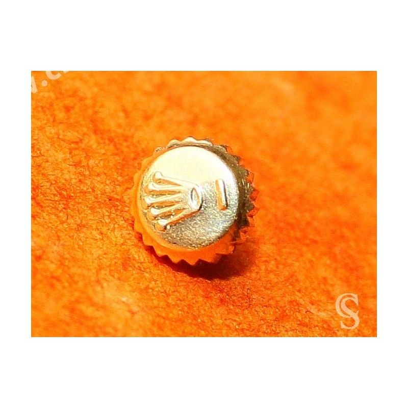 Rolex Genuine Datejust 6mm Twin Lock 18K Yellow Gold Watch Winding Crown Part