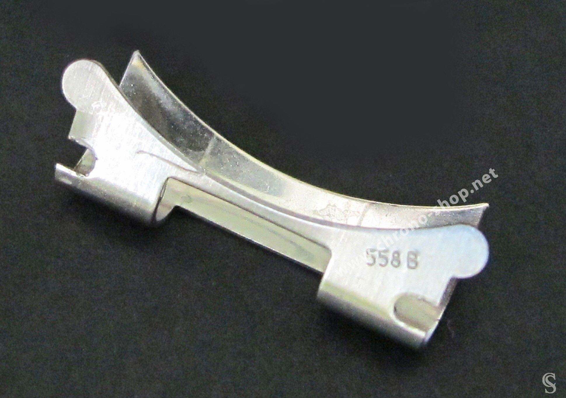 Paire De Finaux Courbés 20mm Pour Bracelet Oyster Rolex (réf. 558B) - Inox Satiné