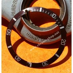 ✫✫ ROLEX RARE SUBMARINER INSERT DE LUNETTE MONTRES 5512, 1680, 5513, 1665 "BROWN" TROPICAL SLIM FONT VERSION ✫✫