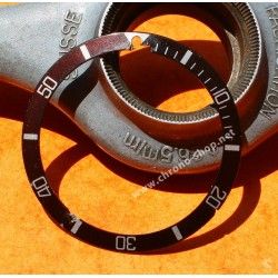 ✫✫ ROLEX RARE SUBMARINER INSERT DE LUNETTE MONTRES 5512, 1680, 5513, 1665 "BROWN" TROPICAL SLIM FONT VERSION ✫✫