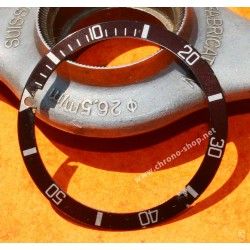 ✫✫ ROLEX RARE SUBMARINER INSERT DE LUNETTE MONTRES 5512, 1680, 5513, 1665 "BROWN" TROPICAL SLIM FONT VERSION ✫✫