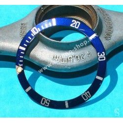 ROLEX RARE INSERT GRADUE LUNETTE BLEU MONTRE SUBMARINER DATE 16613, 16618, 16803, 16808 PERLE LUMINOVA