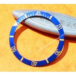 ROLEX RARE INSERT GRADUE LUNETTE BLEU MONTRE SUBMARINER DATE 16613, 16618, 16803, 16808 PERLE LUMINOVA