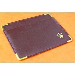 PORTE-CARTES ROLEX BORDEAUX EN CUIR
