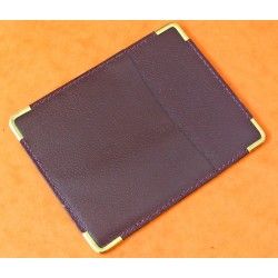 PORTE-CARTES ROLEX BORDEAUX EN CUIR
