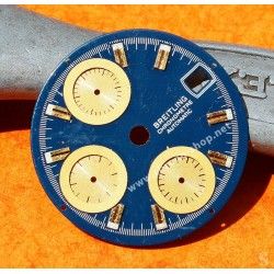 Breitling Original Cadran Bleu & or Montres Chronograph Chronomat Or jaune & Acier Ref D13352