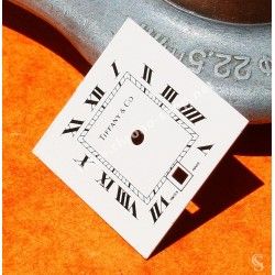Tiffany & Co Cadran blanc carré SQUARE de montres avec Chiffres Romains et date 