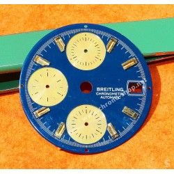 Breitling Original Cadran Bleu & or Montres Chronograph Chronomat Or jaune & Acier Ref D13352