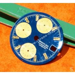 Breitling Original Cadran Bleu & or Montres Chronograph Chronomat Or jaune & Acier Ref D13352