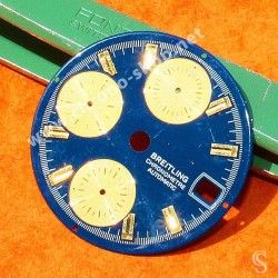 Breitling Original Cadran Bleu & or Montres Chronograph Chronomat Or jaune & Acier Ref D13352