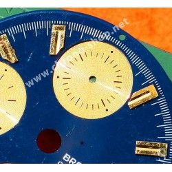 Breitling Original Cadran Bleu & or Montres Chronograph Chronomat Or jaune & Acier Ref D13352