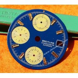 Breitling Original Cadran Bleu & or Montres Chronograph Chronomat Or jaune & Acier Ref D13352