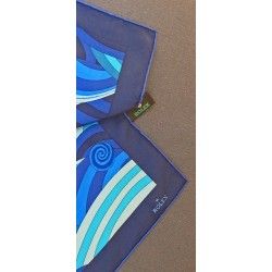 Genuine ROLEX Blue Silk Scarf Lenço Seda Schal Seide Seidentuch Sciarpa Seta 