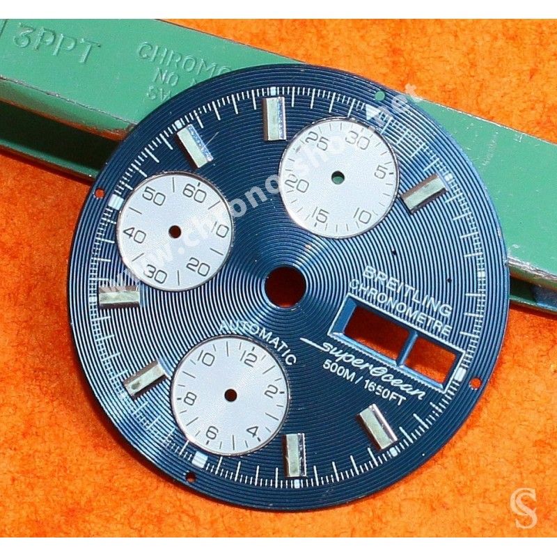Breitling Original Cadran Argent & Bleu Montres Hommes Chronograph SUPEROCEAN Acier Ref A13340