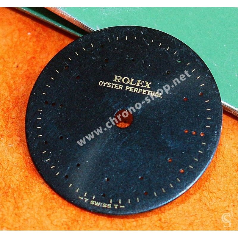 Rolex Watch Dial Black Metal color part for restore Ø18mm Ladies Oyster Perpetual