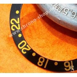 Rolex Vintage Faded Tutone 16753 ,16758, 16750, 1675, 1675/8, 1675/3 GMT Master 18k Black & gold color Watch Bezel Insert part