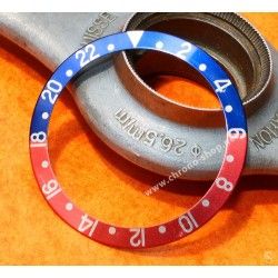 ROLEX 90's FADED ROUGE & BLEU INSERT GRADUE 24H LUNETTE MONTRES GMT MASTER 16700, 16710, 16760 COULEUR PEPSI