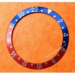ROLEX 90's FADED ROUGE & BLEU INSERT GRADUE 24H LUNETTE MONTRES GMT MASTER 16700, 16710, 16760 COULEUR PEPSI