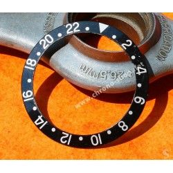 Rolex 70's Fat Font Tutone 16753 ,16758, 16750, 1675, 1675/8, 1675/3 GMT Master 18k Black & gold color Watch Bezel Insert part