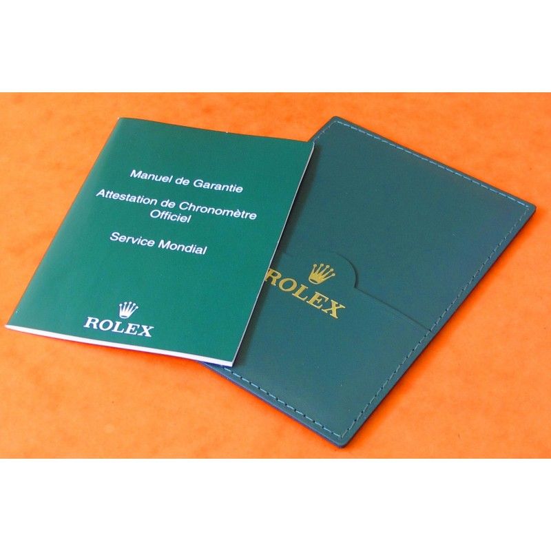Exclusive Rolex Greenleather Card Holder 12.5 cm x 9cm warranty paper