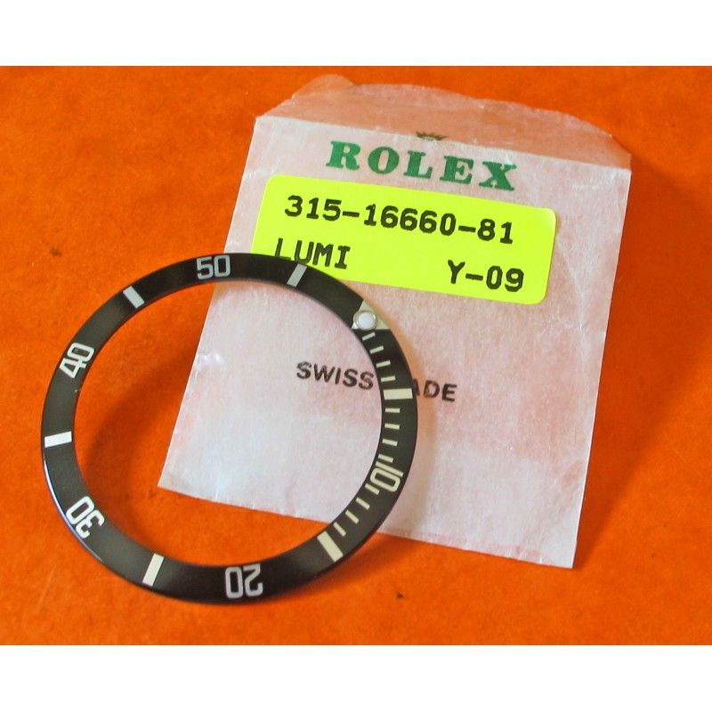 Men's Rolex Sea Dweller 16600 16660 Black Bezel Insert Factory Stainless Luminova
