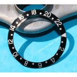 Rolex 70's Vintage Bezel insert Graduated ALL BLACK 1675 , 16750 Watch inlay part