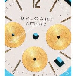 BULGARI RARE SILVER WATCH CHRONOGRAPH TUTONE DIAGONO ALUMINIUM SERIAL REF AC38TAVD SLN