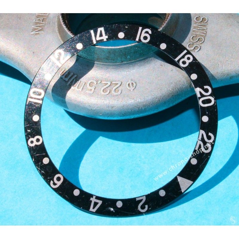 Rolex GMT Master All Black watch Black color S/S 16700, 16710, 16760 Bezel 24H Insert Serifs Part