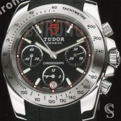 Tudor Sport Chronograph horology Genuine & Rare Watch Silver dial part ref 20300