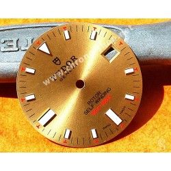 TUDOR Authentique & Rare Cadran doré de montres CLASSIC DATE Rotor SELF-WINDING 100m Ref 21013