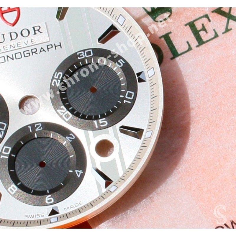 TUDOR Authentique & Rare Cadran de montres Fastrider chronograph ref 42000 42mm couleur noir & argent