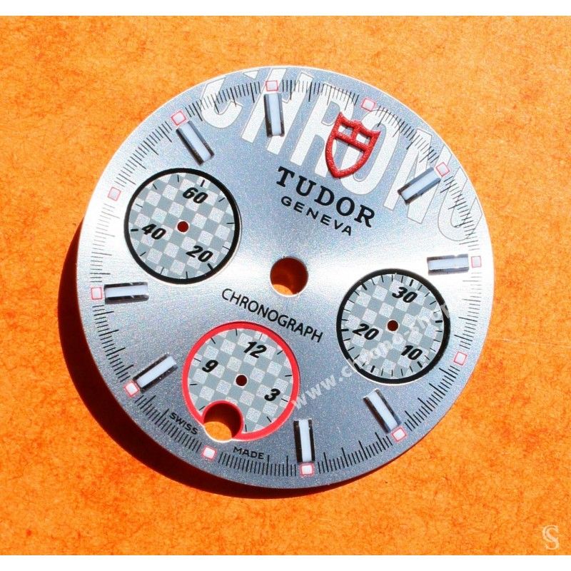 Tudor Sport Chronograph horology Genuine & Rare Watch Silver dial part ref 20300