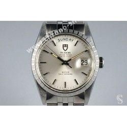 TUDOR horology Genuine & Rare Watch silvered dial part Classic Date Day Automatic ref 23010
