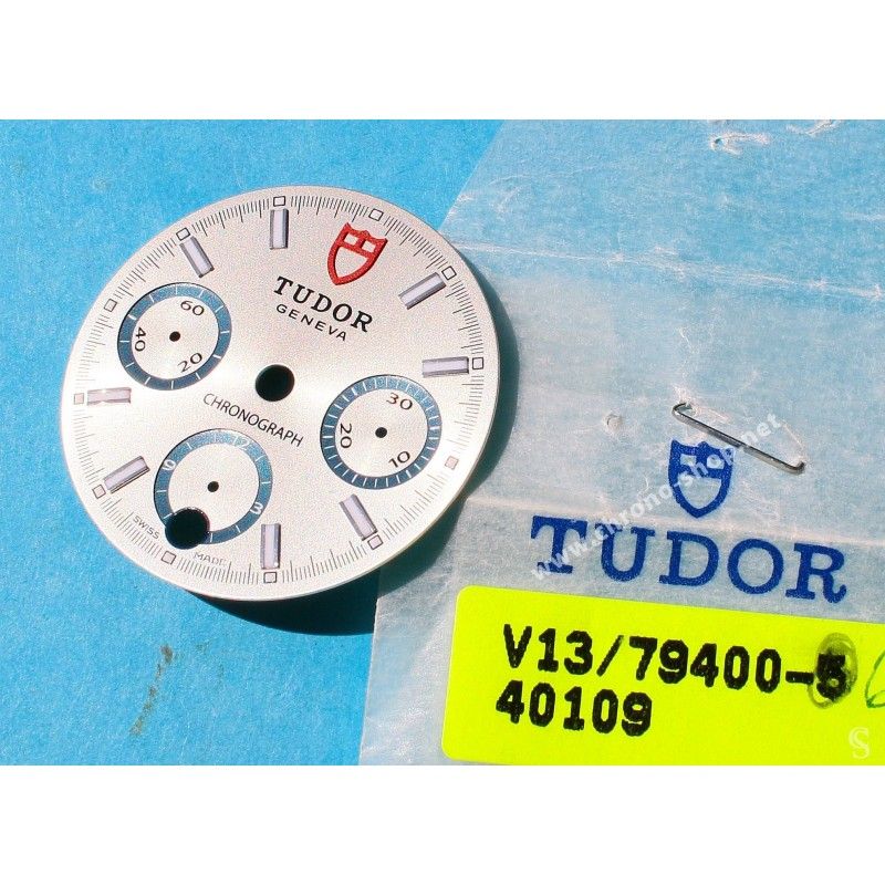 Tudor Sport Chronograph horology Genuine & Rare Watch Silver dial part ref 20300