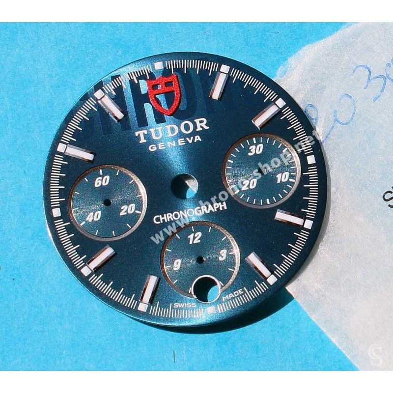 Tudor Sport Chronograph horology Genuine & Rare Watch Metal Blue dial part ref 20300-2