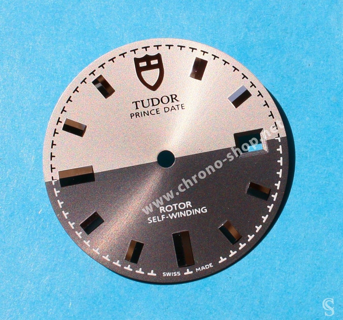 TUDOR Very Rare Mint Watch Dial part silvered 2 tons RINCE DATE Rotor