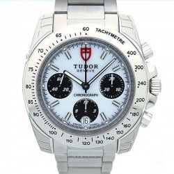 Tudor Sport Chronograph horology Genuine & Rare Men's Watch Silver dial part ref 20300