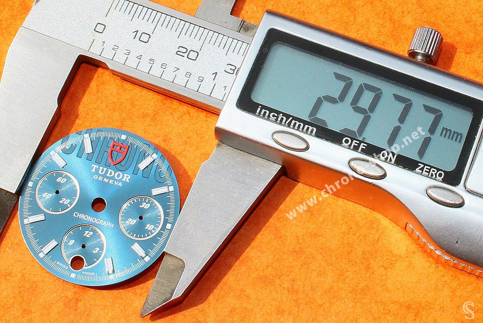 Tudor Sport Chronograph horology Genuine & Rare Watch Metal Blue dial part ref 20300-2