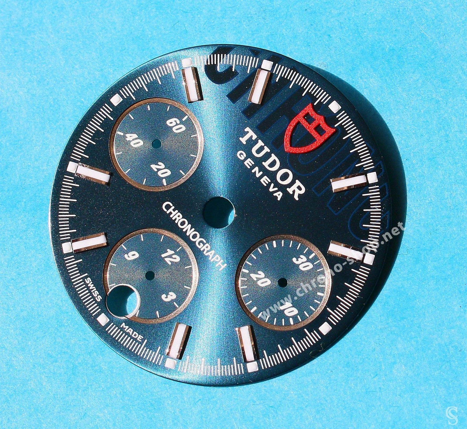 Tudor Sport Chronograph horology Genuine & Rare Watch Metal Blue dial part ref 20300-2