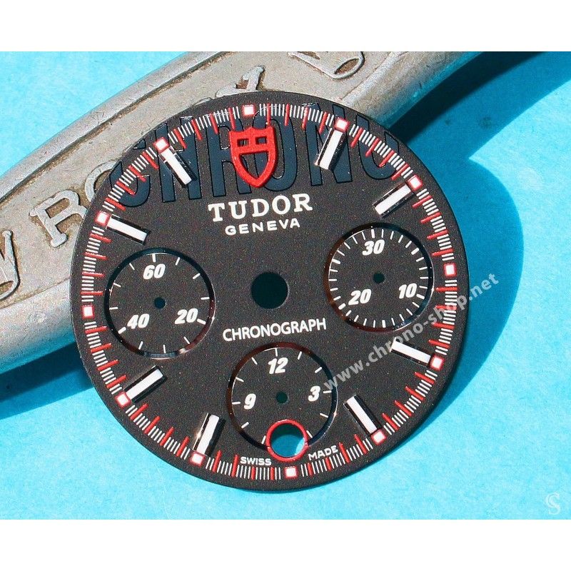 TUDOR Authentique & Rare Cadran de montres hommes sport Chronograph ref 20300 couleur noir